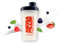 MEGA PLUS Shaker para Batidos Sport Nutrition - 700 ml - Batidos proteinas portatil - a prueba de fugas, escala de medición, apto para lavavajillas