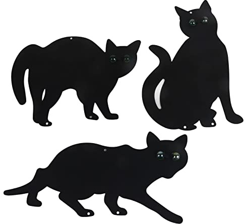 Vogelscheuche Katze Katzenschreck Für Garten Vogelscheuche Katzen Garten-Schädlingsbekämpfung, Langlebige Blumenbeete, Gemüsebeete, 3 Metall-Schädlinge, Stoppt Katzenschädlinge