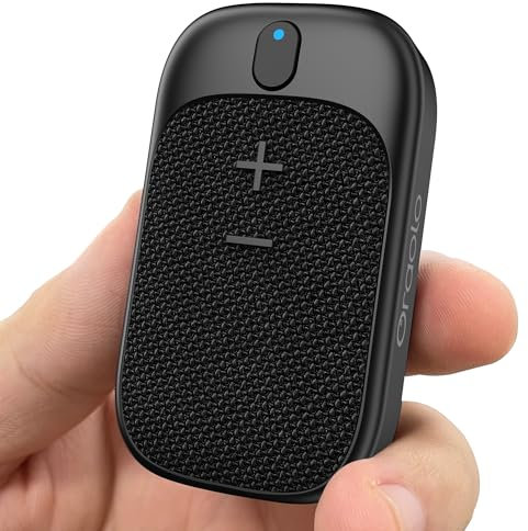 oraolo Altavoz Bluetooth Portátil, Altavoz Inalámbrico Bluetooth, con Clip, Micrófonos Integrados para Música y Llamadas Manos Libres, Mini Altavoces Impermeables para Trabajar, Senderismo, Correr
