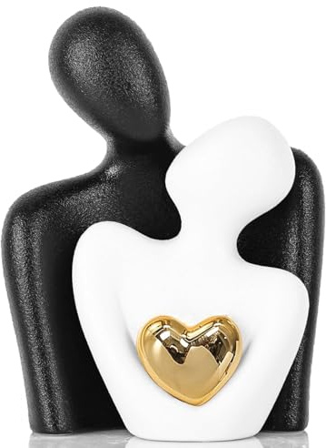 Moderne Keramik-Skulptur für Paare, abstrakte Liebesstatue, Ornament, Figur für Heimdekoration im Wohnzimmer, Schlafzimmer, Büro, einzigartiges Geschenk für Paare, Jahrestag, Geburtstag, Showstücke