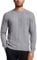WJL WHISPERING JONES LONDON Mens Cable Knit Jumper Thick Weave Pullover Winter Fisherman Logo Knitted Sweater Long Sleeve Warm, Grey - FE, M