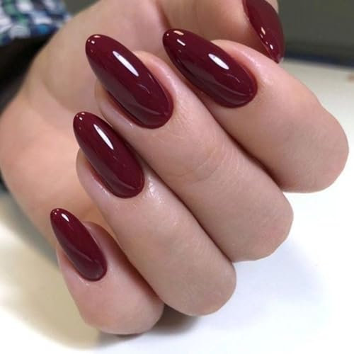 GlamRays 24 Stück Press On Nails, Kurze Mandel Falsche Nails, Wiederverwendbare Nagel Set mit Nagel Klebe, Acryl Nägel Press ons, Gel Nägel Falsche Nägel Kurz