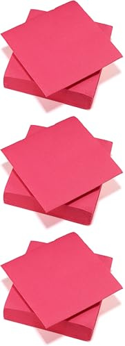 Le Nappage - Tex Touch Paper Servietten - Farbe Pink - FSC®-zertifizierte Servietten - Recycelbar und biologisch abbaubar - Set mit 40 rosa Fuchsia Colour Servietten Großformat 38 x 38 cm