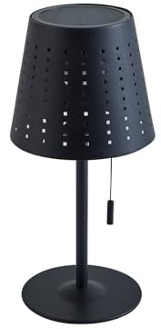 Lindby LED Solarleuchten Hilario dimmbar (spritzwassergeschützt in Schwarz aus Metall (1 flammig,) - Solarlampe Solarleuchte Garten