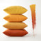 MIULEE Samt Kissenbezug 40x60 cm Kissenhülle Orange Serie 4er Set Sofakissen Samtkissen Dekorative Dekokissen Couchkissen Zierkissen Deko Farbverlauf Bezug Sofakissenbezug für Wohnzimmer Kinder Büro