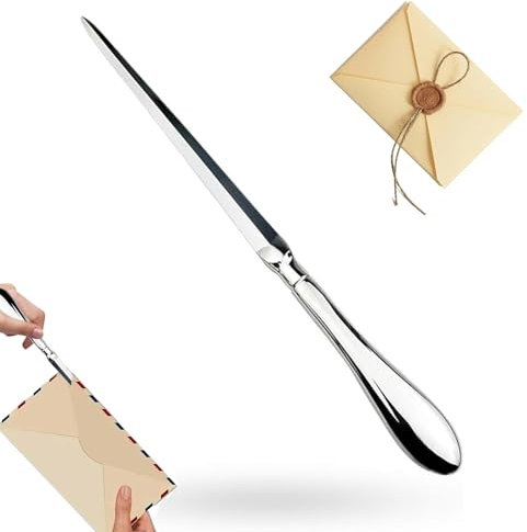 Craft Kit, Box Opener Tool, Stainless Steel Split File Envelopes Stationery, Ergonomic Grip Handle Paper Tool for School Home Office Accessories