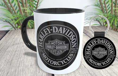 La Huella Tazza e portachiavi Harley personalizzati. Ideale per tutti gli amanti del motore e della libertà.