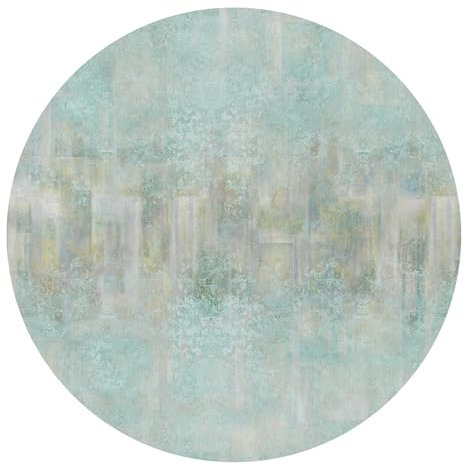 Runde Fototapete selbstklebend - 3D Steinoptik Vliestapete Made in Germany UV-beständig Geruchsfrei - Beton Shabby blau Wohnzimmer Schlafzimmer 2977-SK (50x50cm)