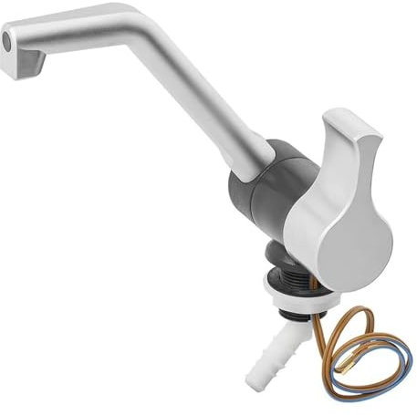 Kalt-Wasserhahn Style 2000 12V Ø20 mm matt nickel/schwarz Campingwasserhahn für Wohnmobil Wohnwagen