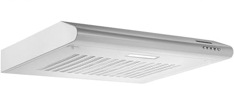 HEINNER CH-201WH 60cm Edelstahl Unterschrank Dunstabzugshaube - 209,7 m³/h Absaugung, 3-Gang-Steuerung, LED-Licht, Aluminiumfilter, 5 Jahre Garantie (Weiß)