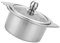 LABRIMP 1 Olla De Acero Inoxidable Para Cocinar Al Vapor Con Tapa De Inducción Para Fondue Wok De Acero Y Color Plateado