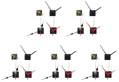 Wzxksoac 20Pcs Long Shaft Quartz Clock Movement Mechanism Motor Kit with 30 Pair Different Clock Repair Parts Replacement