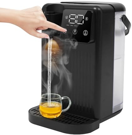HUOMMGS Heißwasserspender 3L Heiß Wasserspender Heißes Wasser in 3 Sekunden Tischgerät Teemaschine 25-99℃ Temperaturbereich Teeautomat 1700 W Heißwasserspender mit LED Anzeige und Filter