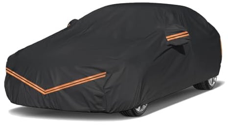 Wasserdicht Autoabdeckung für VW Polo 6, Atmungsaktiv Sonnenschutz, Vollständige Autoabdeckung mit Reißverschluss