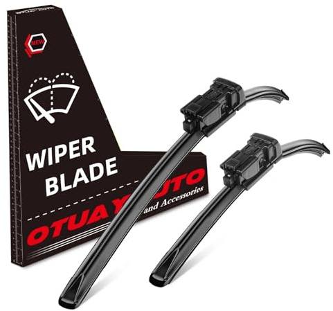 Limpiaparabrisas delanteros compatibles con BMW, Ford Mondeo, Nissan NV300O, Opel Vivaro, OTUAYAUTO Juego de escobillas de limpiaparabrisas 650 mm/475 mm