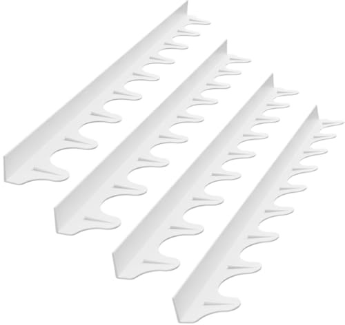 BlesConi Lot de 4 caches en silicone pour espace de comptoir de cuisinière - Protection contre les déversements pour appareils de cuisine (blanc)