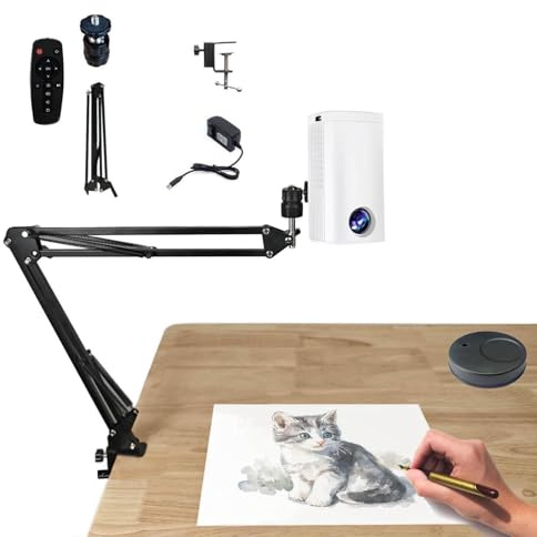 Tragbarer Zeichenprojektor zum Nachzeichnen und Skizzieren, drahtlose Verbindung mit Fernbedienung, ideales Werkzeug für DIY-Kunstprojekte