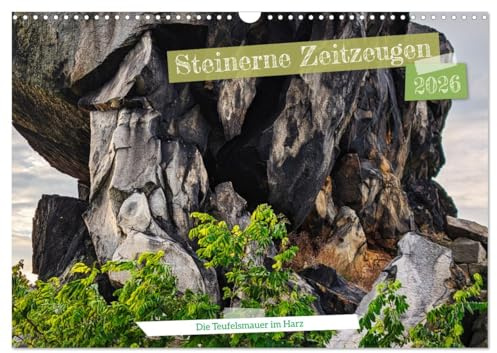 Steinerne Zeitzeugen (Wandkalender 2026 DIN A3 quer), CALVENDO Monatskalender: Fotos der Teuerfelsmauer im Harz (CALVENDO Natur)