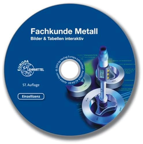 Fachkunde Metall - Bilder & Tabellen interaktiv: CD, Einzellizenz