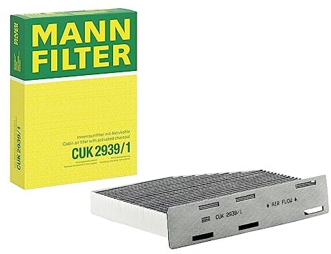 MANN-FILTER CUK 2939/1 Innenraumfilter/Kabinenluftfilter - Pollenfilter mit Aktivkohle - Rechtslenker für Pkw + Transporter