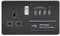 Knightsbridge SFAV7USB4MB Screwless 1G 13A Switched Socket with Quad USB Charger 5V Dc 5.1A-Matt Black with Chrome Rocker