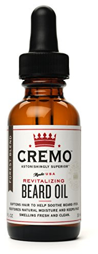 Cremo Beard Oil, Forest Blend - Restores Moisture, Softens And Reduces Beard Itch for All Lengths Of Facial Hair, 1 Ounce