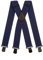Olata Extra Breite Hosenträger für Herren – 5 cm breit, Robust und Verstellbar mit Stabilen Clips, Ideal für Arbeit und Elegante Outfits. Blau (Schwarz Clips)