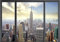 decomonkey - Papier Peint Panoramique Revetement Panoramique Mural New York 550x250 cm - Maison Déco Tenture Murale Décoration - Ville l'architecture urbain new york gratte-ciel