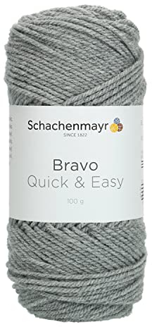 Schachenmayr 9807590-08295 Handstrickgarne, 100% Polyacryl, Hellgrau meliert, onesize