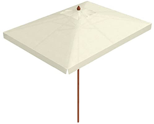 Ombrellone da Giardino 3x 4 Professionale a Palo Centrale in Legno. Ombrellone Antivento con Telo Idrorepellente 100% Acrilico. Stecche intercambiabili