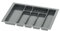 Sossai range-couverts Divio pour tiroirs de 60 cm de large, 53x43 cm – découpable, 7 compartiments, anthracite, organiseur pour tiroirs à couverts en plastique