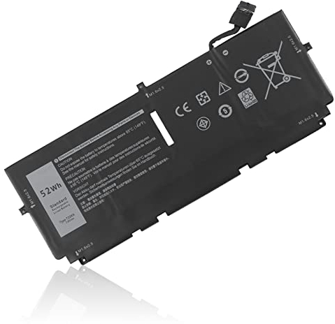 GDORUN 52Wh 722KK Laptop Batteria per Dell XPS 13 9300 9310 9380(2020 Edition) P117G P117G002 P117G001 0WN0N0 WN0N0 02XXFW 2XXFW FP86V 2ICP4/60/80-2 7.6V 6800mAh 4-Cell Notebook Battery Replacement