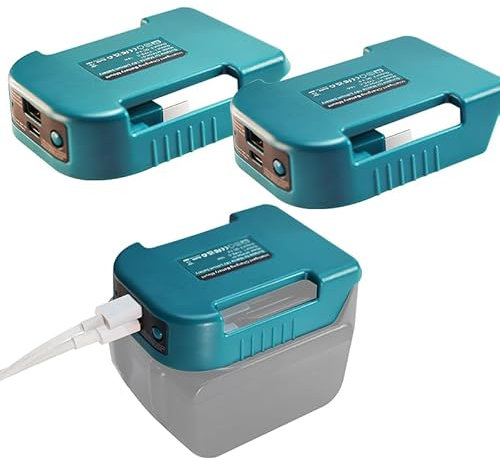 JANRI 2 Pack Battery power mount Adapter Rack compatible with Makita 18V Lithium-Ion Battery,with USB Phone Power Source Charger Adapter With Type-C Fast Charging (Adapter Only)