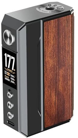 VOOPOO Drag 4 MOD 177W Adjustable Airflow OLED Screen MTL/DTL Vaping Ecigarette Ecig No Nicotine 2ml Battery Sold Separately (Gun Metal & Rosewood), 1.0 count