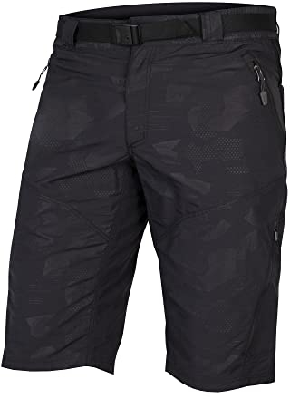 Endura Herren Hummvee Fahrradshorts mit Innenhose | Herausnehmbare Innenhose | Shorts für Stadt und Trails | Gepolsterter Komfort | Cargotaschen | Clickfast Shorts, Schwarz, M
