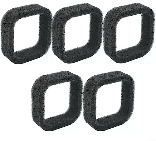 HpLive 5 filtri dell'aria adatti per vari decespugliatori, filtro dell'aria in spugna per tagliaerba, 50 mm x 43 mm, nero