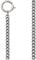 REGENT Herren Taschenuhr Kette 6 mm Breite 31 cm Länge mit Karabiner Rundpanzer Grau PS-06