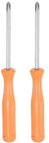 sourcing map 2pcs Phillips Screwdriver PH1 4 Length Carbon Steel Non-Magnetic Security Cross Head Precision Screw Driver with Non-Slip Handle for Appliances Repair Improvement, Yellow