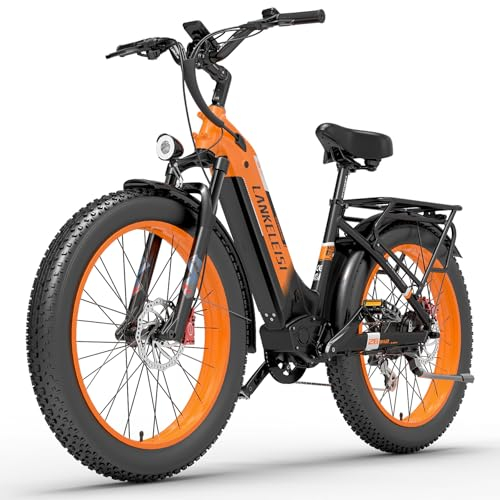 LANKELEISI MG600 Plus E Bike Damen 26 Zoll Tiefeinsteiger Fat Bike Elektrofahrräder mit 48V 20Ah Akku, Reichweite Bis zu 150KM, 7-Gang Ebike Herren für Trail, Schnee & Strand