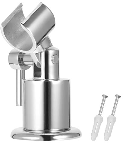 Duschhalterung Vollmetall Duschkopfhalterung Duschhalterung für Duschkopf 180 Grad Duschkopf Halterungen Shower Head Holder Duschbrause Halterung, mit Schraube