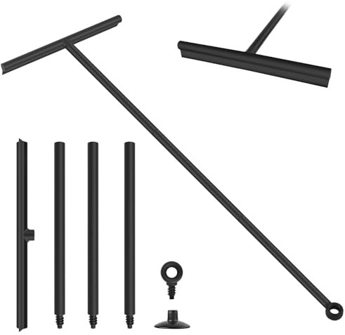 BROTOU Duschabzieher, 24-89cm Verstellbarer rutschfeste Silikon Abzieher Dusche breit, Kratzfest Fensterabzieher mit Saugnapf, Duschwand Abzieher für Glas, Fliesen, Spiegel, Fenster, Autoscheiben