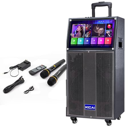 Outdoor quadrato danza, canto, guardare film, audio touch screen portatile con Bluetooth schermo del telefono cellulare proiezione karaoke macchina set