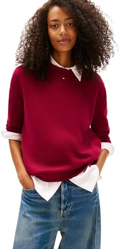 Tommy Jeans Damen Pullover Essential Crew aus Baumwolle