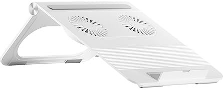 Operitacx Support Ordinateur Portable avec Ventilateurs de Refroidissement Stand Ergonomique Multifonction pour Pc Portable pour Bureau et Voyage