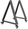 TAIZhiChen Supporto TV Mobile Basso, Supporto TV Nero con Ruote per