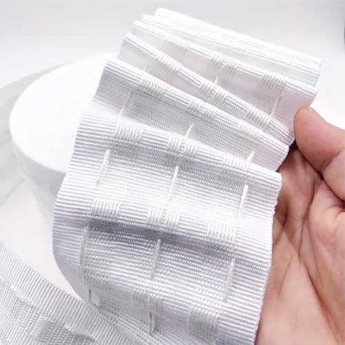 Dansunny Gardinenband Kräuselband Faltenband zum Aufnähen, Breite 7.5 cm, Länge 3M