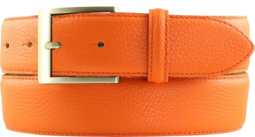 BELTINGER Herren-Gürtel aus gemasertem Leder mit Steppnaht 4 cm | Hochwertiger Ledergürtel mit Pigmentprägung 40mm Herren | Jeans-Gürtel mit goldener Gürtelschließe4cm