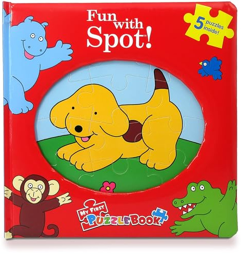 Fun with Spot My First Puzzle Book - Jigsaw Puzzles for kids, 10-page board book, 5 puzzles to enjoy