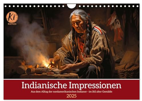 Indianische Impressionen (Wandkalender 2025 DIN A4 quer), CALVENDO Monatskalender: Ewige Weisheit - eine Hommage an das Leben der nordamerikanischen Indianer (CALVENDO Menschen)