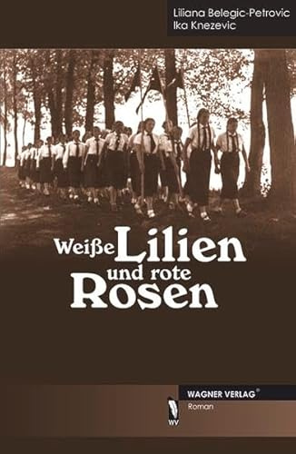 Weiße Lilien und rote Rosen